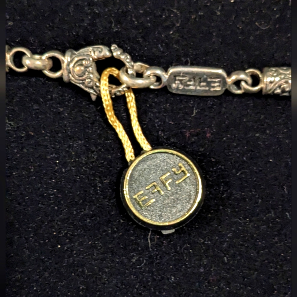 Effy 18k yellow gold & Sterling silver Citrine diamond pendant necklace - Picture 3 of 4